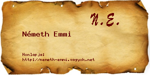 Németh Emmi névjegykártya
